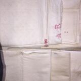Lot of 12 old flax-cotton tablecloths