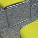 Set of 6 designer chairs with wooden seats and backs, chrome legs.