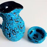 Mid-Century Blue Ceramics by Charles Cart ¨Emaux des Glaciers¨, France, 1960s