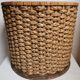 Corbeille vintage fibre tressée