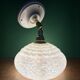 Vintage Clichy glass wall lamp with white shade
