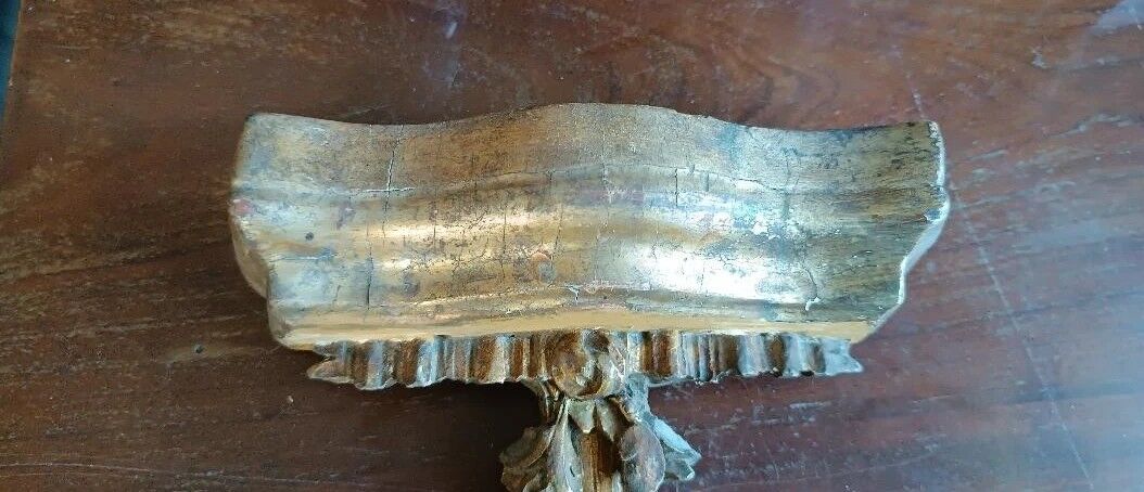Antique gilded wooden frieze, shelf support