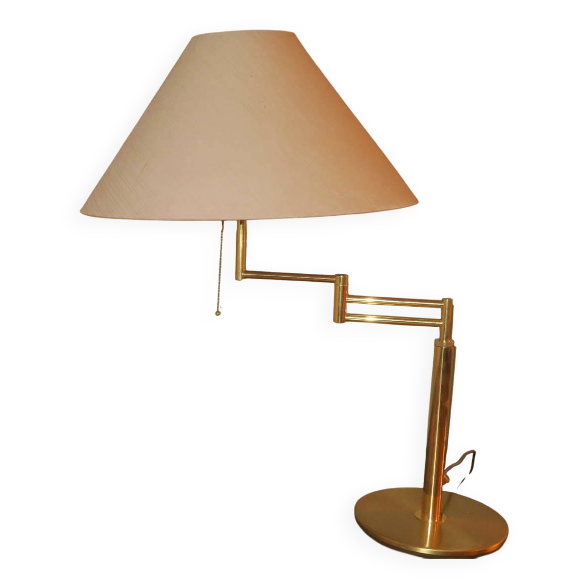Relux Milano multi-adjustable brass table lamp, Italy 1970s