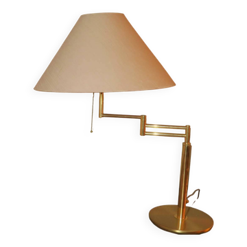 Relux Milano multi-adjustable brass table lamp, Italy 1970s