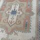 Large oriental wool rug with terracotta geometric patterns 200x300cm