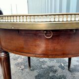 Table basse bouillotte plateau marbre style louis xvi ancienne