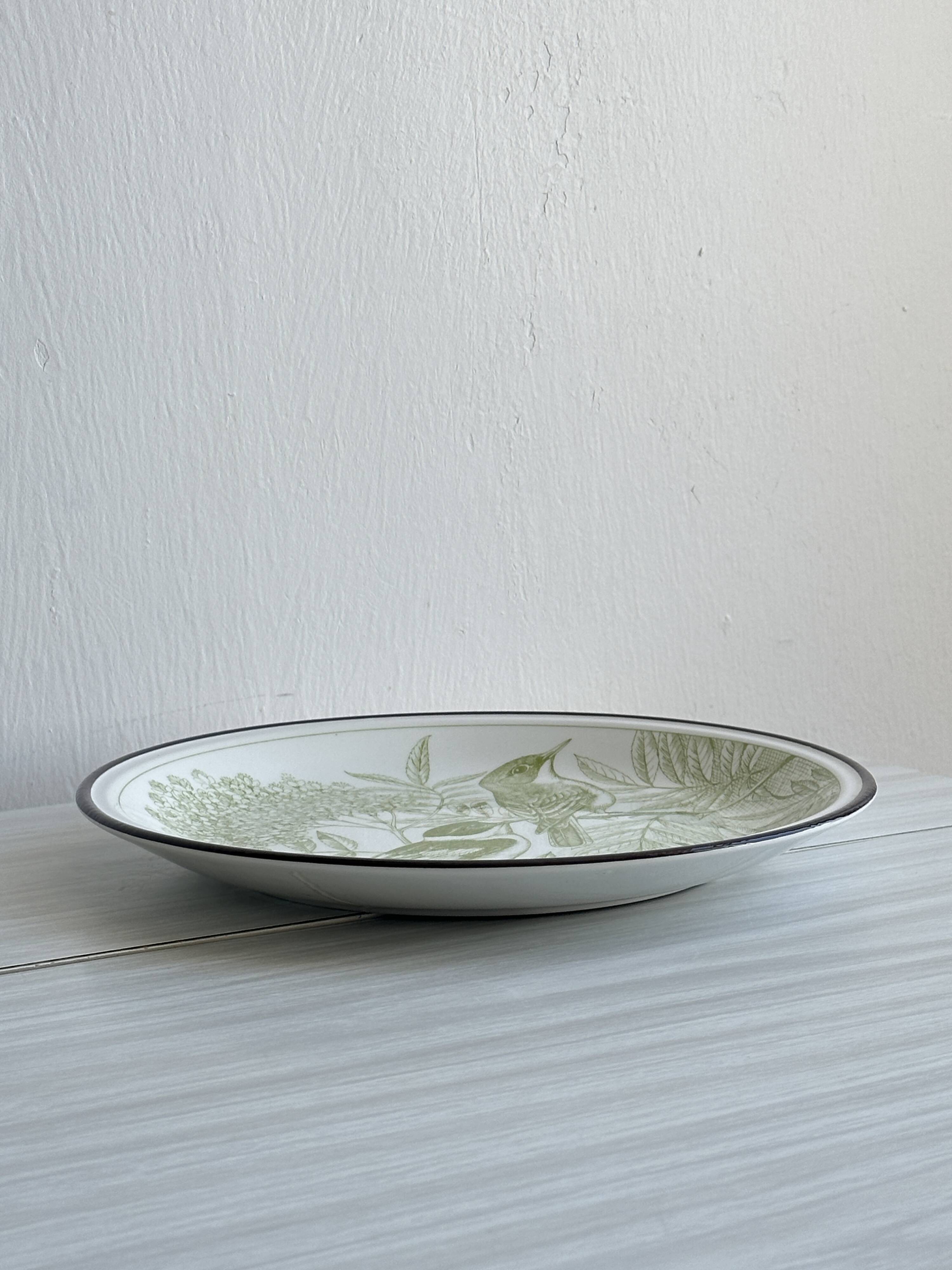 Green bird plate.