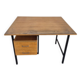 Vintage modernist design oak desk 1950s
