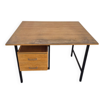 Vintage modernist design oak desk 1950s