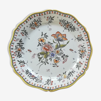 Collection plate Vieux Rouen signed handmade