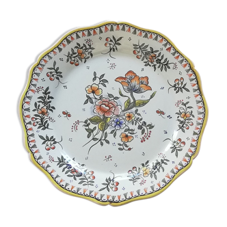 Collection plate Vieux Rouen signed handmade