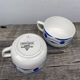 Duo de grandes tasses anciennes digoin