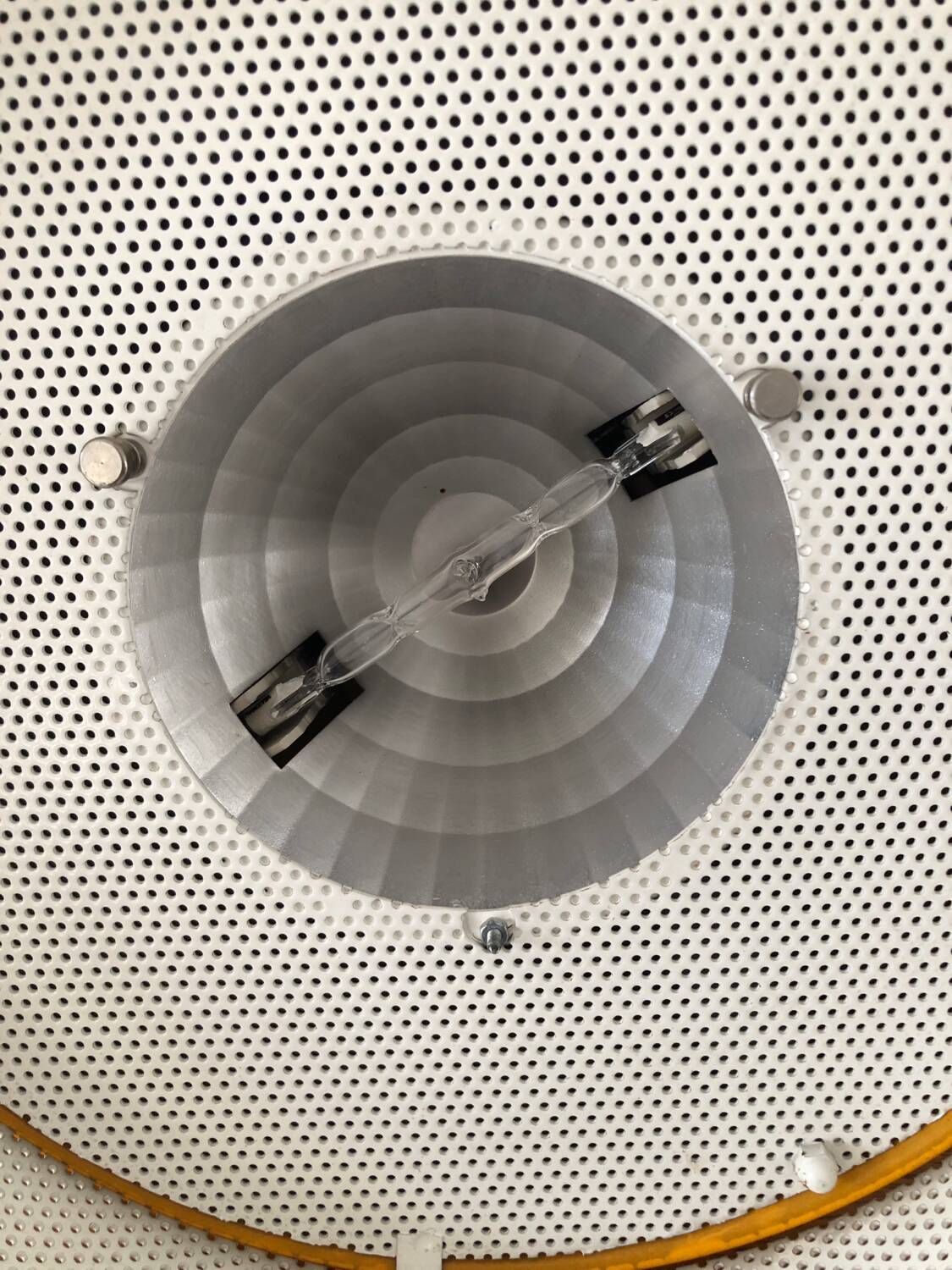 Vintage yellow Cubi Spot industrial pendant light