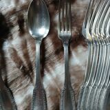 14 antique silver-plated cutlery sets