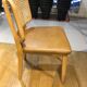 Chair cannage light wood leather tobacco