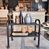 Vintage metal serving trolley