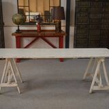 1950s white patina pine table