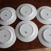 6 flowery plates KG Lunéville