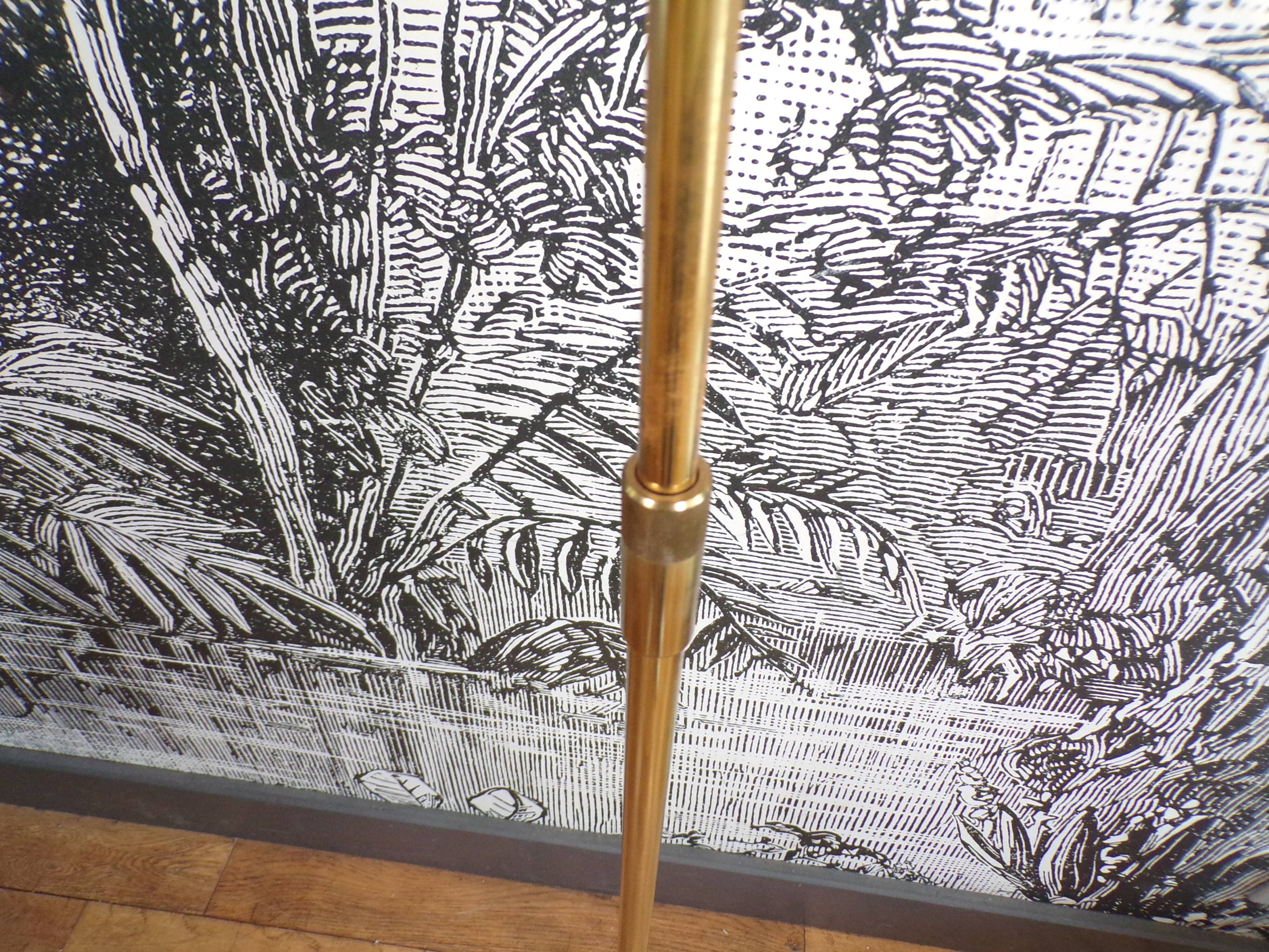 Brass reading floor lamp