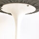 Tabouret tulipe vintage gris 1970