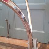 Vintage dining table glass and chrome 1970