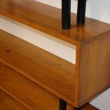 Vintage shelf with modular wooden boxes, 1960s