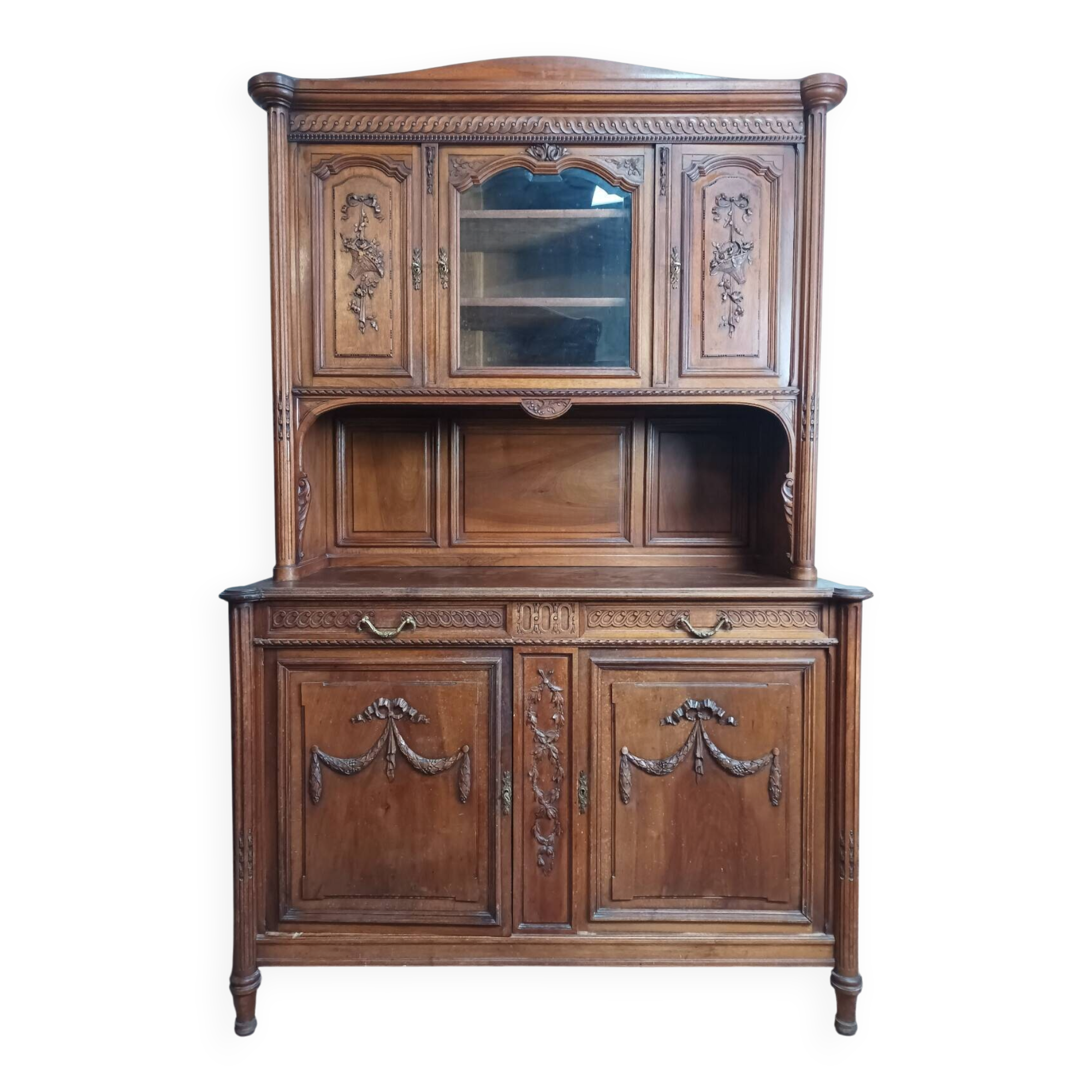 Louis XVI two-body buffet stamped in walnut, 19th century.