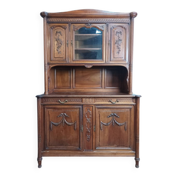 Louis XVI two-body buffet stamped in walnut, 19th century.