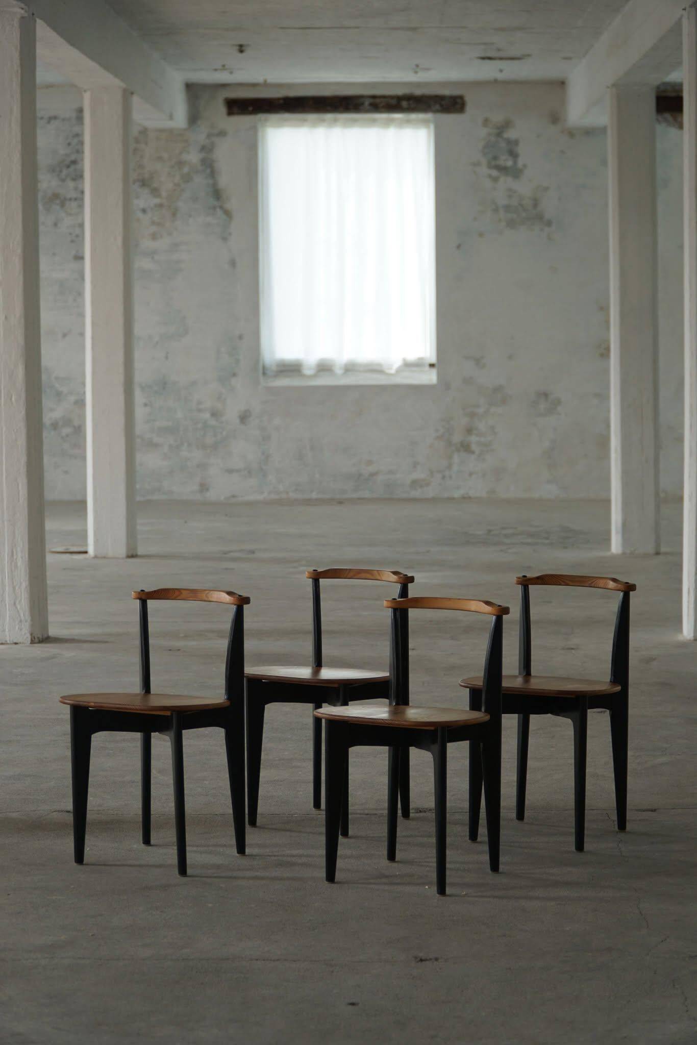 Set of 4 'Thema' chairs in pine by Yngve Ekström, Swedese, Modern Swedish, 1954