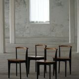 Set of 4 'Thema' chairs in pine by Yngve Ekström, Swedese, Modern Swedish, 1954
