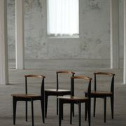 Set of 4 'Thema' chairs in pine by Yngve Ekström, Swedese, Modern Swedish, 1954
