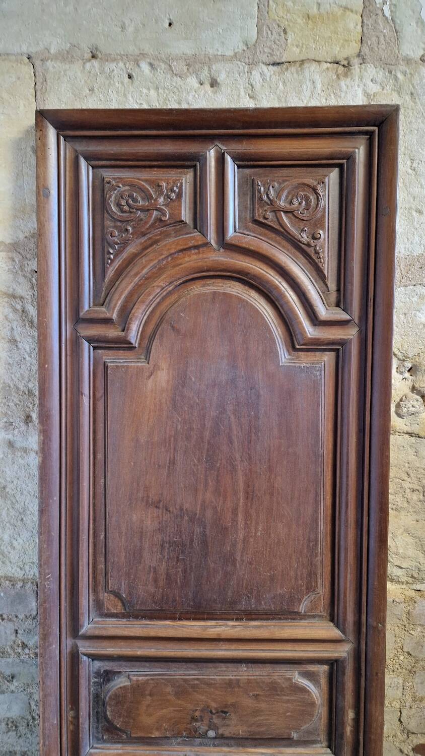 Old walnut door