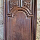Old walnut door