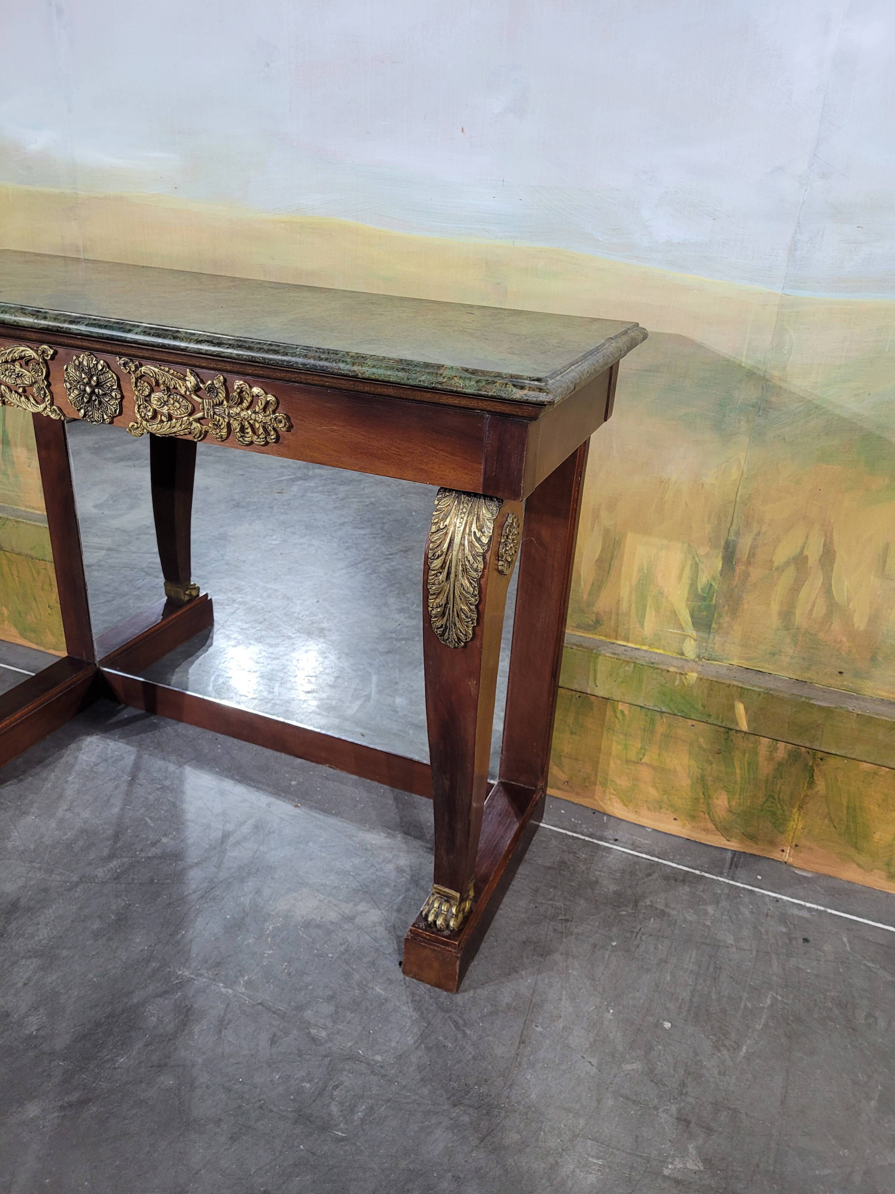 Napoleon III style mahogany console table