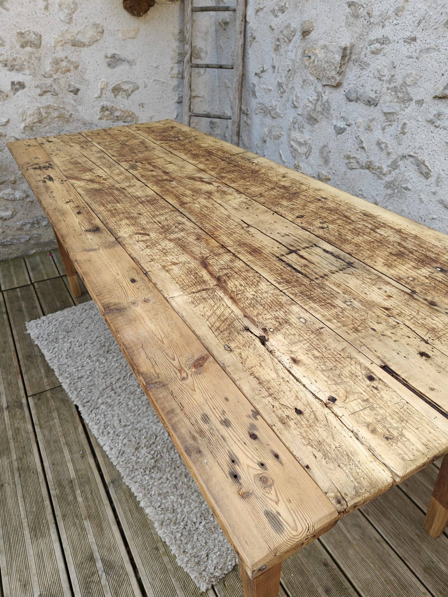 Restored old farmhouse table