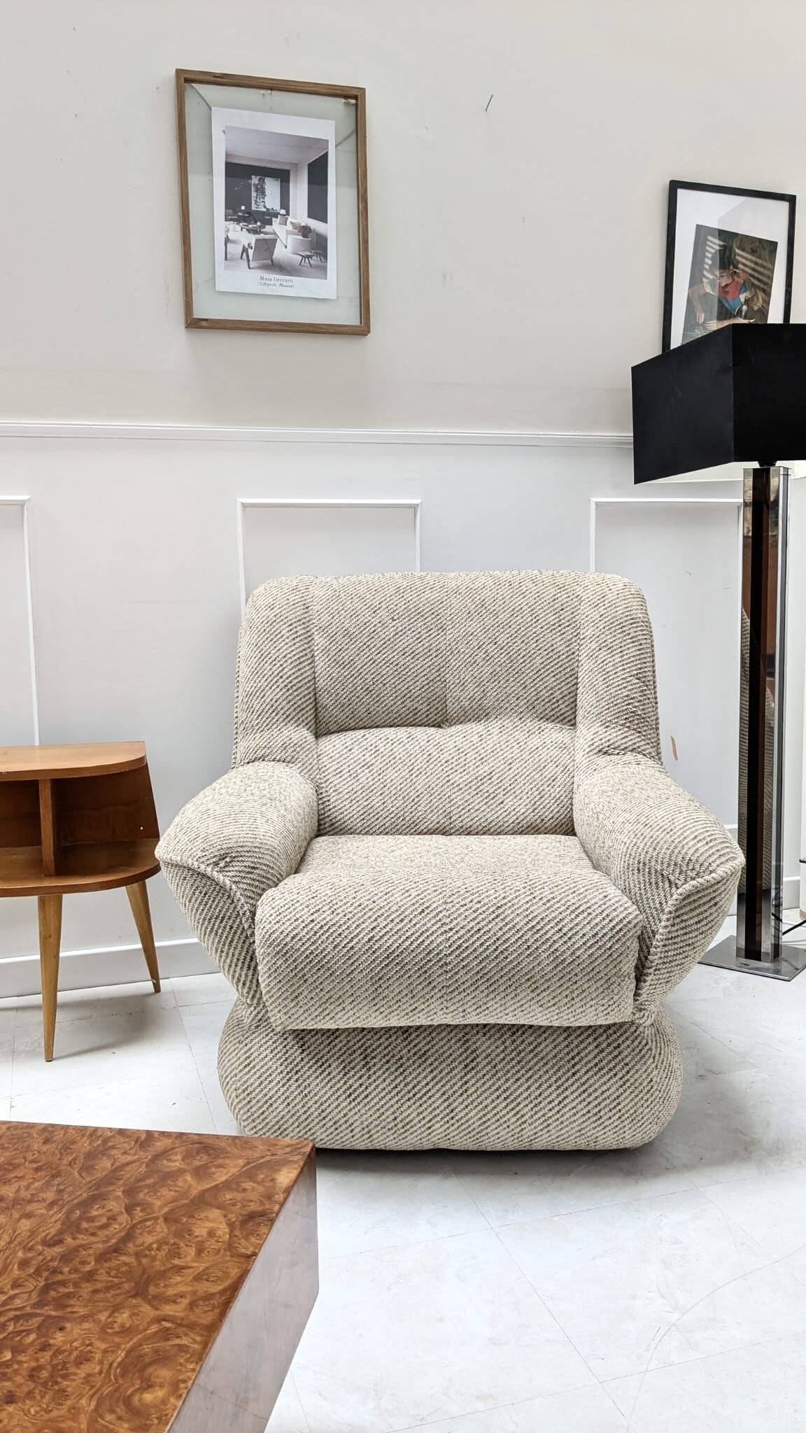 70s beige armchair