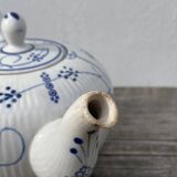 Service à thé ancien Digoin Sarreguemines bleu et blanc