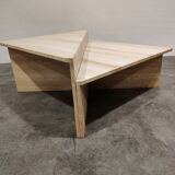 Up & Up travertine triangular coffee tables, 1970s