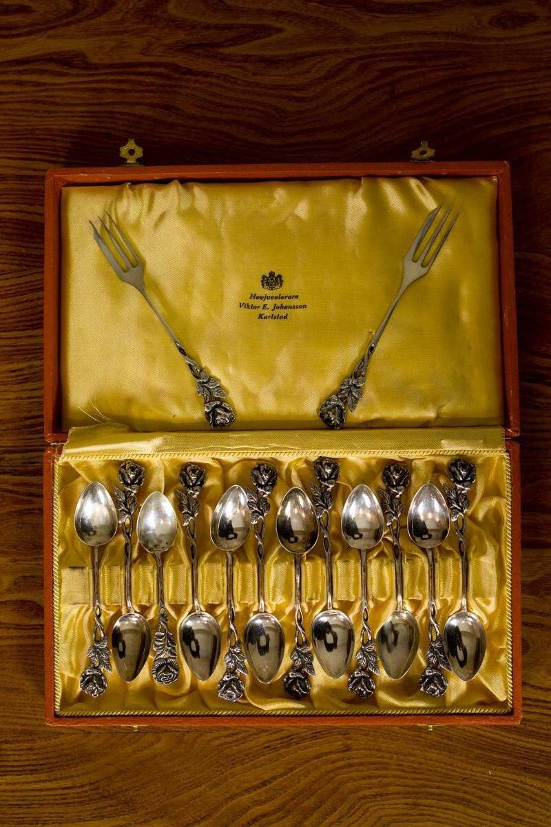 Vintage Dessert Teaspoons in Silver, 1948, Set of 14