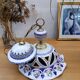 Vintage hand-painted earthenware suspension