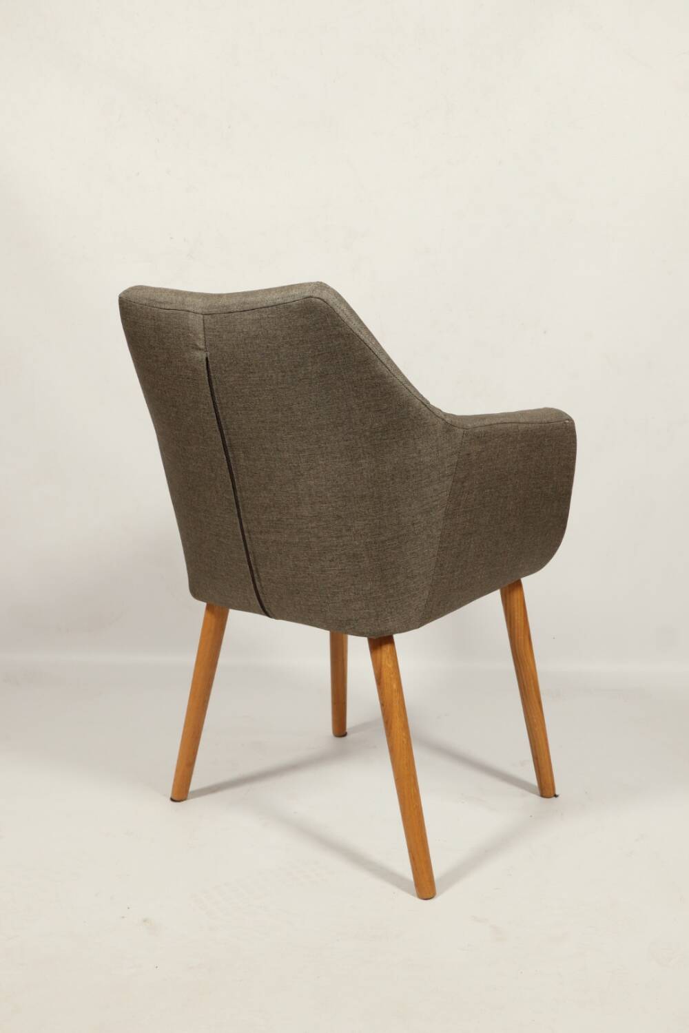 Vintage fauteuil de bureau gris anthracite chêne clair chaise de bureau moderne design