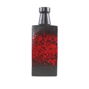 West Germany ceramic vase in black and red, glazed pottery from the 1970s