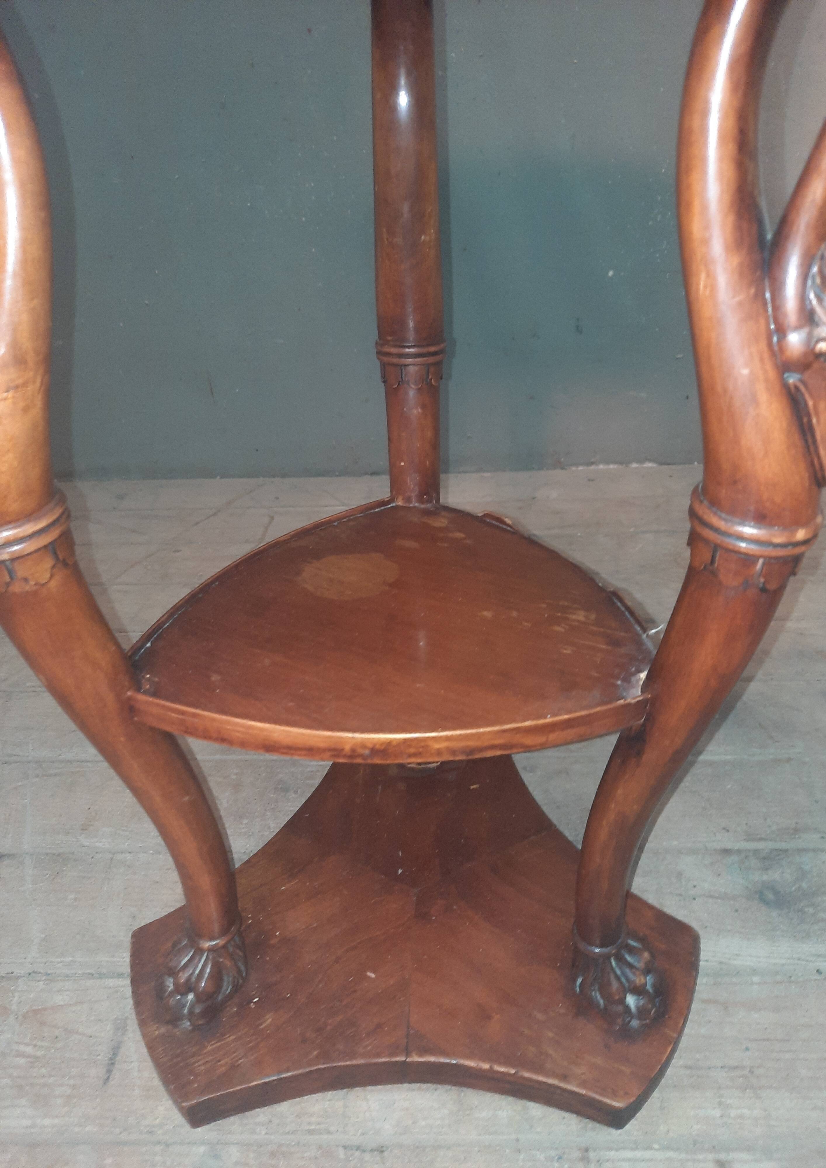 Side table with a swan neck.