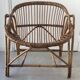 Vintage armchair basket or rattan shell - 1960