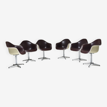 Série de 6 fauteuils Eames Lafonda