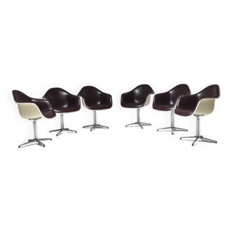 Series of 6 Eames Lafonda armchairs