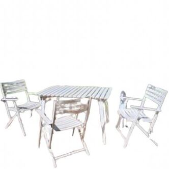 Vintage white wooden garden furniture