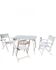 Salon de jardin bois blanc vintage