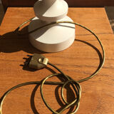 White lacquered wood lamp from the 1970s