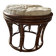 Pouf rattan stool from the 70s.